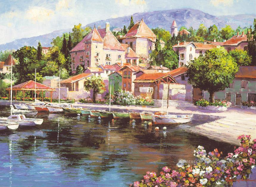 mt041 Impressionniste scène Méditerranée Peintures à l'huile